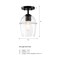 Designers Fountain Summer Jazz 7 in. 1-Light Matte Black Transitional Semi Flush Mount with Clear Glass Shade D310M-SF-MB - alternate 3